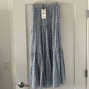 Block print maxi skirt Zara XS NWT